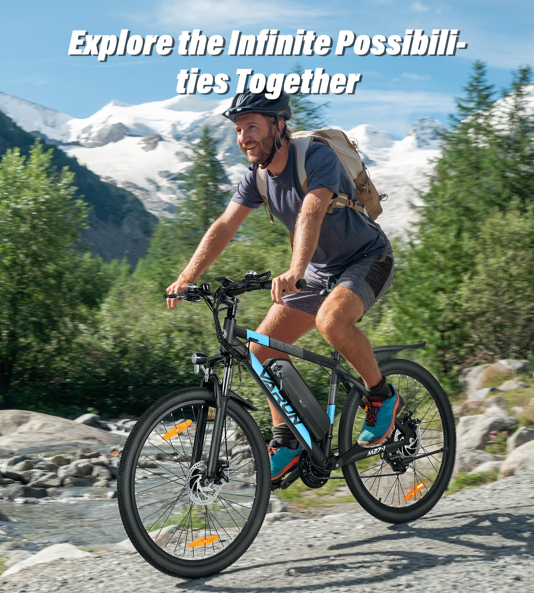 27.5ā³ Electric Mountain Bike for Adults, 48 V 13 Ah Battery, 250 W Motor, LCD Display, 21-Speed, Up to 100 KM Range