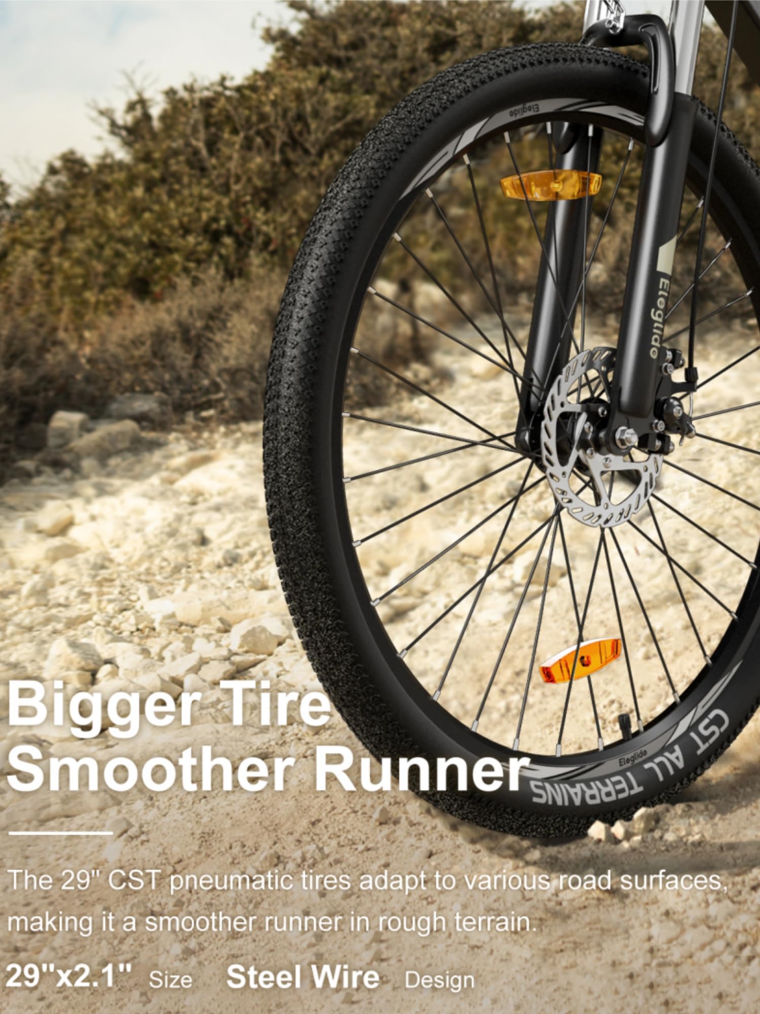 29″ Electric Mountain Bike for Adults, 12.5 Ah Removable Battery, LCD Display, Dual Disc Brakes, 21-Speed Commuter E-Bike