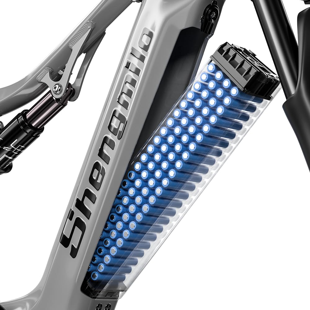 S600 Full Suspension Adult Electric Mountain Bike 17.5AH, Fat Tyre 26 Inch Dual Motor Ebike, Electrically Assisted Hybrid Bike