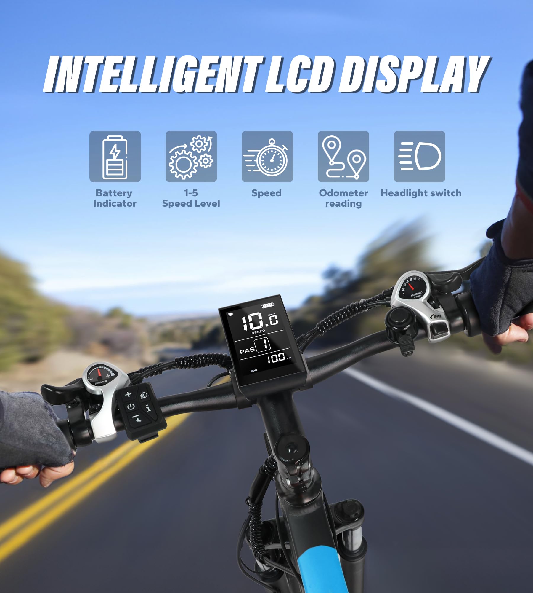 27.5″ Electric Mountain Bike for Adults, 48 V 13 Ah Battery, 250 W Motor, LCD Display, 21-Speed, Up to 100 KM Range