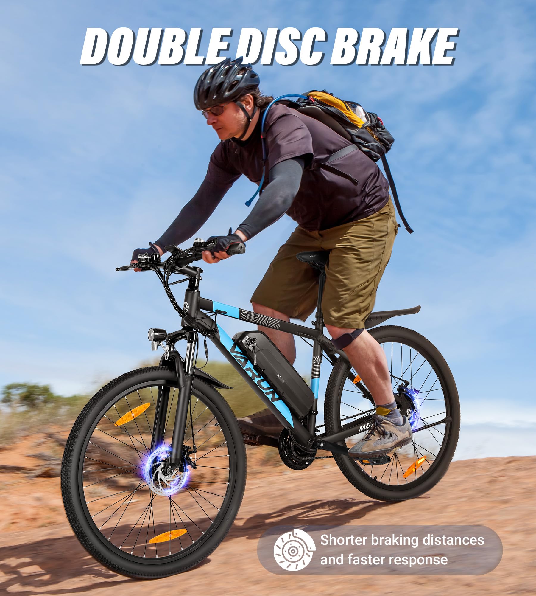 27.5″ Electric Mountain Bike for Adults, 48 V 13 Ah Battery, 250 W Motor, LCD Display, 21-Speed, Up to 100 KM Range